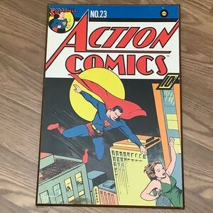DC Comics 2013 Superman Action Comics No.23 Wood Wall Art 19” X 13”